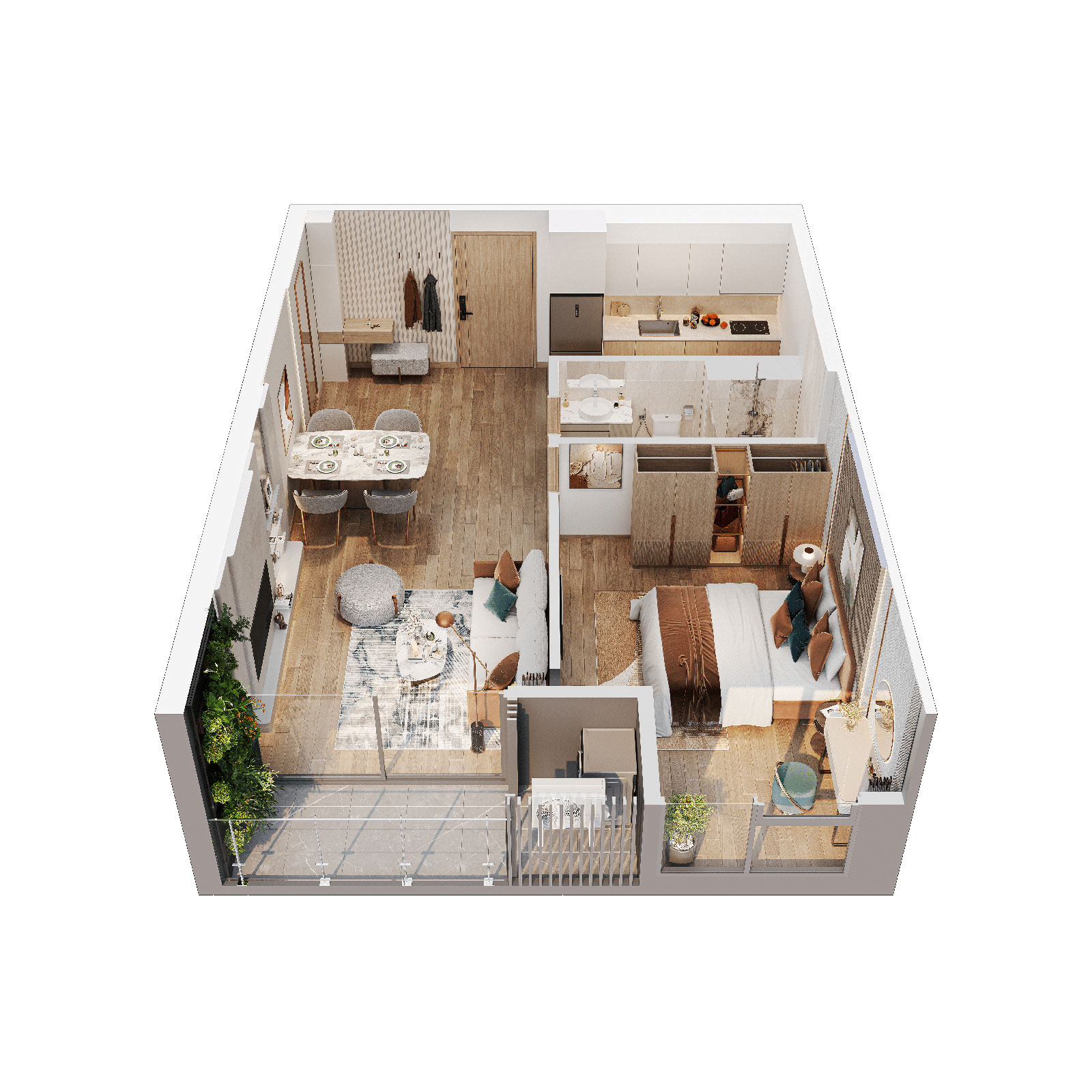 1PN Loai 1_Masteri Grand Avenue