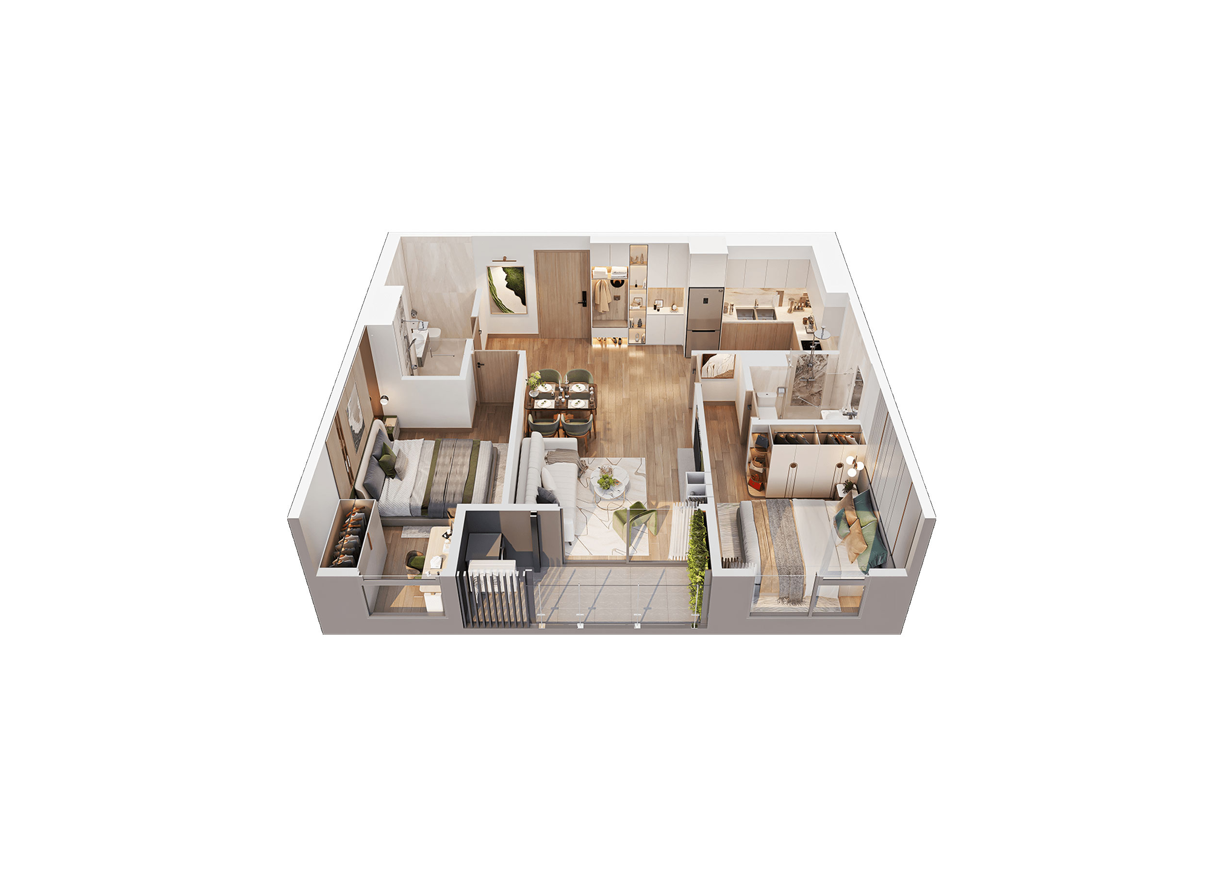 2PN Loai 1_Masteri Grand Avenue