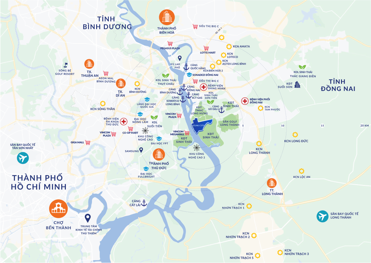 Izumi City_Tien Ich Ngoai Khu